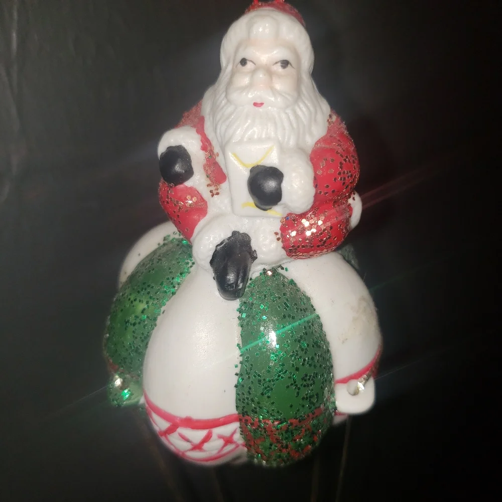 Vintage Hot air ballon Santa's ornament